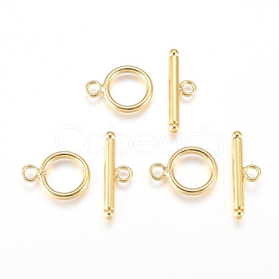Brass Toggle Clasps KK-L189-23G-1