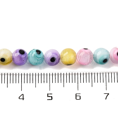 Handmade Evil Eye Lampwork Beads Strands LAMP-G164-09A-1