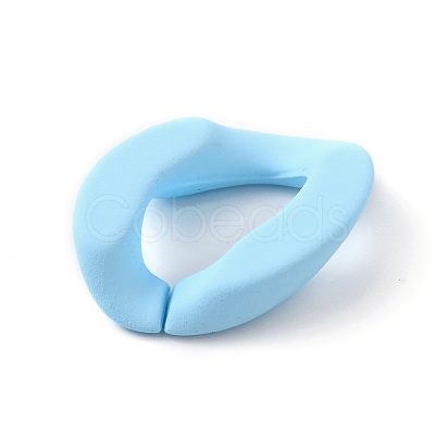 Spray Painted Acrylic Linking Ring OACR-WH0006-16L-1
