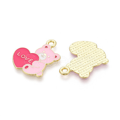 Valentine's Day Alloy Enamel Pendants ENAM-T023-16B-1