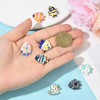 8Pcs 8 Colors Handmade Porcelain Beads PORC-FS0001-52-1