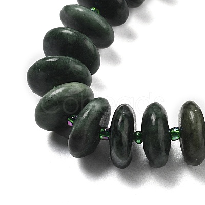 Natural Seraphinite Beads Strands G-A262-B02-01-1
