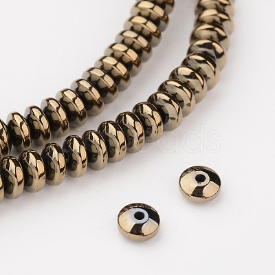 Electroplate Non-magnetic Synthetic Hematite Beads Strands X-G-I175-28-1