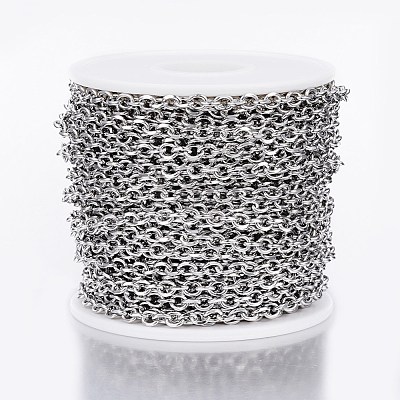 Tarnish Resistant 304 Stainless Steel Cable Chains CHS-H007-04P-1
