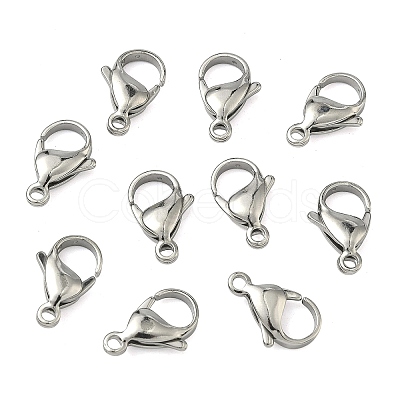 Tarnish Resistant 304 Stainless Steel Lobster Claw Clasps STAS-AB17-1