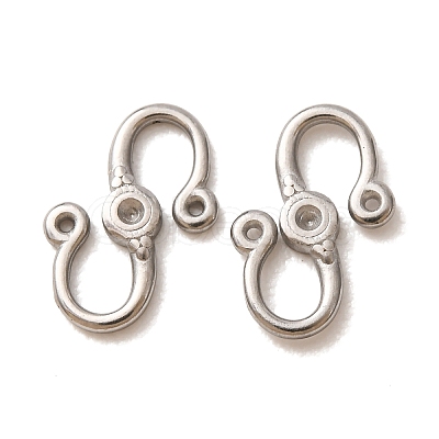 304 Stainless Steel S-Hook Clasps with Blank Bezel Cups SA-CBA7A40-03P-B-1