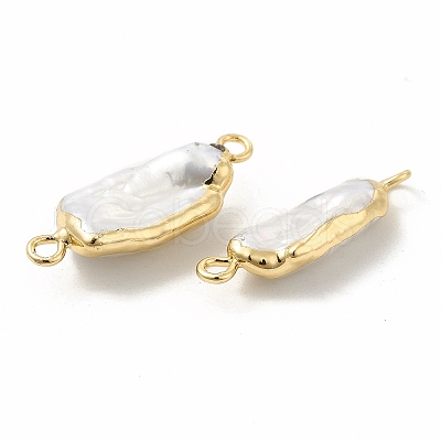 Baroque Natural Keshi Pearl Connector Charms PEAR-P004-10KCG-1