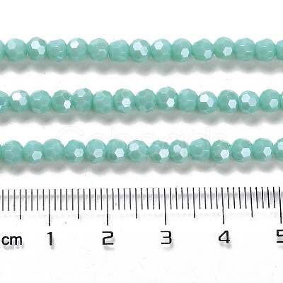 Electroplate Opaque Glass Beads Strands EGLA-A035-P4mm-A14-1