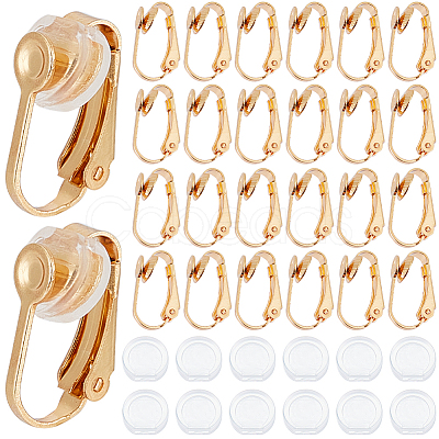 40Pcs 304 Stainless Steel Clip-on Earring Findings STAS-SP0001-23G-1