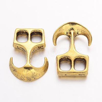 Tibetan Style Alloy Hook Clasps LS-TIBEP-35682-AG-NR-1