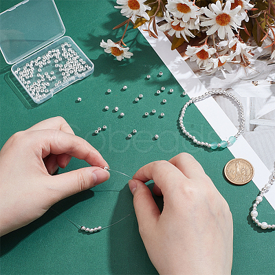 320Pcs Brass Solid Round Beads KK-ME0002-69-1