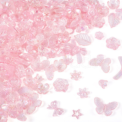 182Pcs 100G Transparent Acrylic Beads OACR-TA0003-66C-1