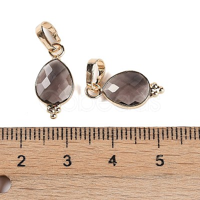 Natural Smoky Quartz Faceted Pendans KK-L218-004G-05-1