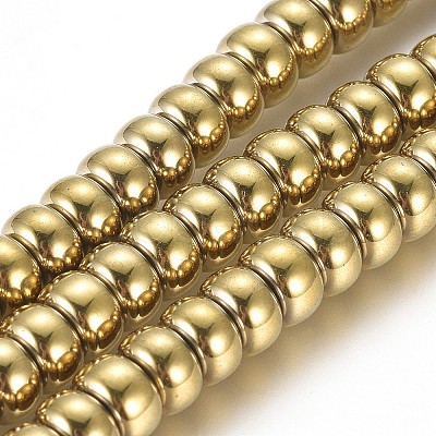 Non-magnetic Synthetic Hematite Beads Strands G-G826-02G-6mm-1