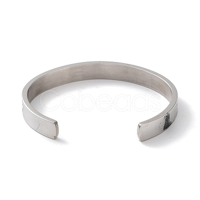 Non-Tarnish 304 Stainless Steel Star Cuff Bangles BJEW-F464-P-02-1