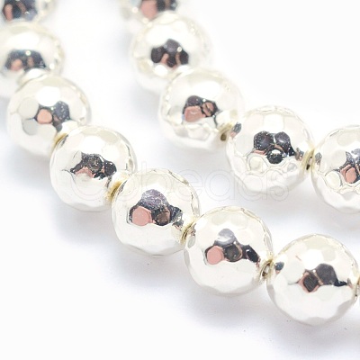 Electroplate Non-magnetic Synthetic Hematite Beads Strands G-L485-02B-S-1