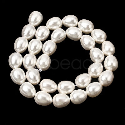 Electroplated Shell Pearl Beads Strands BSHE-B008-04-1