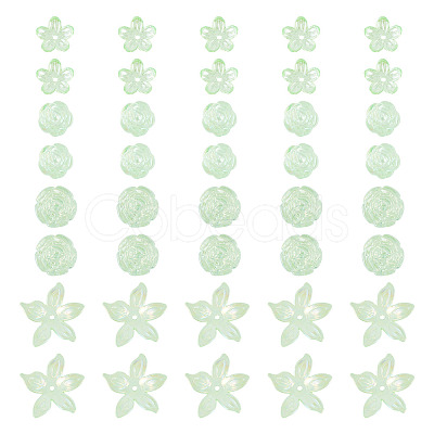 94Pcs 4 Styles Transparent Acrylic Beads TACR-TA0001-84-1
