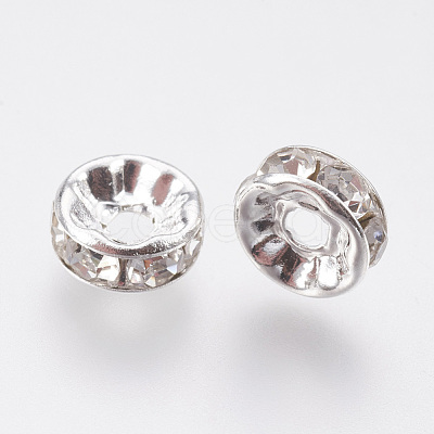 Brass Grade A Crystal Rhinestone Beads X-RB-A003-8MM-S-1