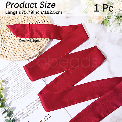 Long Polyester Silk Scarf for Women Girls AJEW-WH20022-48C-1