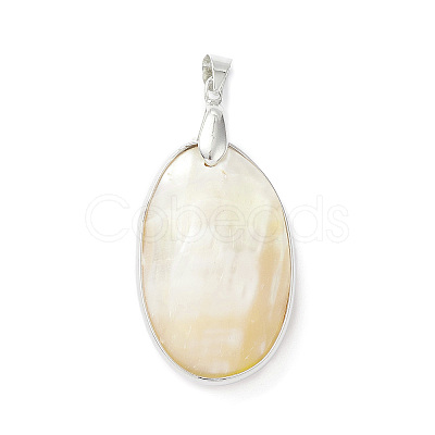 Natural Sea Shell Pendants SHEL-F005-04P-1