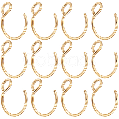 30Pcs 304 Stainless Steel Clip on Nose Ring Findings STAS-BBC0003-95G-1