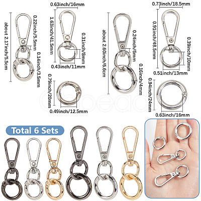 DIY Keychain Clasp Findings Kits DIY-SP0003-46-1