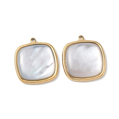 Natural Freshwater Shell Pendants SA-CBA11D7-14A-G-1