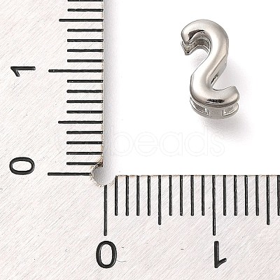 304 Stainless Steel Slide Charms STAS-B075-37P-S-1