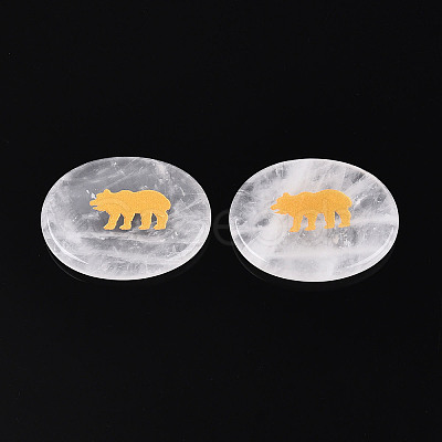 Natural Quartz Crystal Cabochons G-T143-28O-1