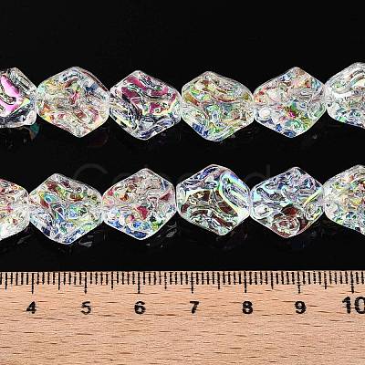 Electroplate Glass Beads Strands EGLA-N012-08D-1