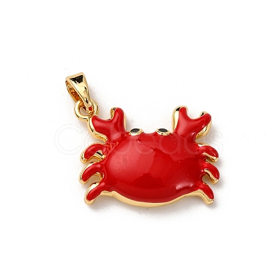 Brass Enamel Pendants X-KK-K305-04G-1