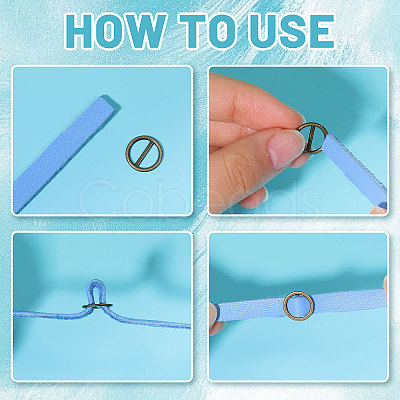 200Pcs 8 Colors Flat Round Alloy Buckle Clasps FIND-GL0001-99-1