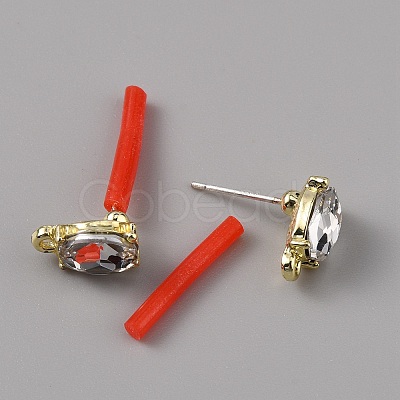 Alloy Rhinestone Stud Earrings FIND-WH0120-25A-01-1