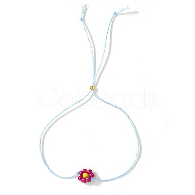Flower Resin Beaded Slider Bracelets for Women SL9741-7-1