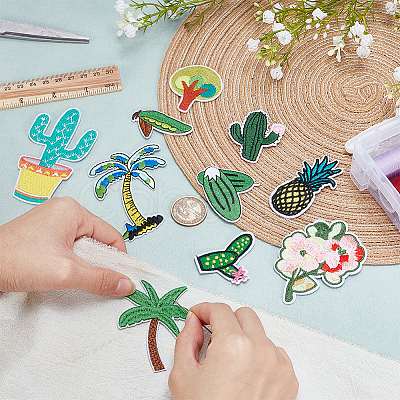 Tree Cactus Flower Embroidery Cloth Iron on/Sew on Patches PATC-MA0001-26-1