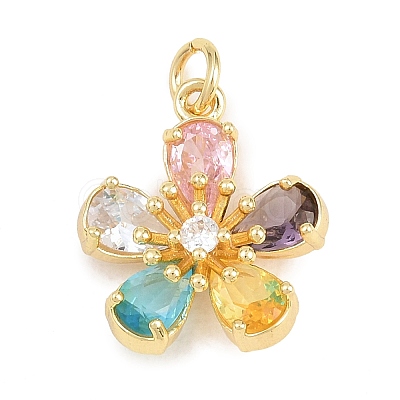 Brass Micro Pave Cubic Zirconia Pendants LS-KK-D258-03G-01-1