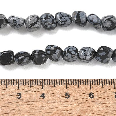 Natural Snowflake Obsidian Beads Strands GG-CBA9392-13-1