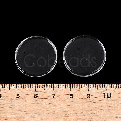 25MM Clear Glass Cabochons X-GGLA-S602-1-1