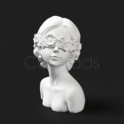 Girl Bust Resin Necklace Display Stands ODIS-A012-05A-1