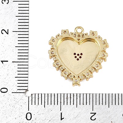 Brass Micro Pave Cubic Zirconia Pendants KK-I352-26G-02-1