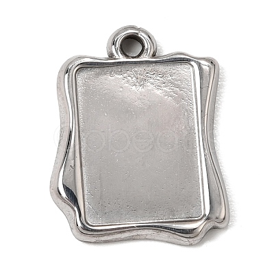 304 Stainless Steel Pendant Cabochon Settings SA-CBA9B1E-01F-P-1