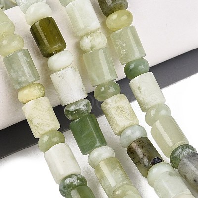 Natural Xiuyan Jade Beads Strands G-Q616-09E-02-1