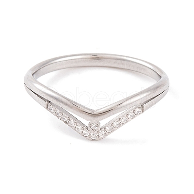 304 Stainless Steel Finger Ring for Women RJEW-C086-08-P-1