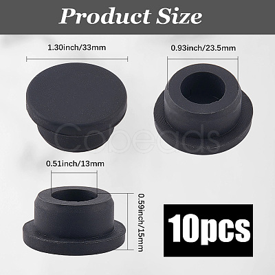 10Pcs Silicone Hole Plugs AJEW-GF0011-66G-1