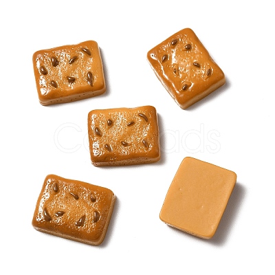 Opaque Resin Biscuits Cabochons RESI-WH0035-41B-1