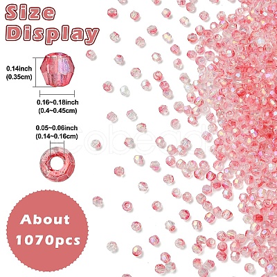70G Transparent Spray Painted Glass Beads EGLA-YW0005-30A-1
