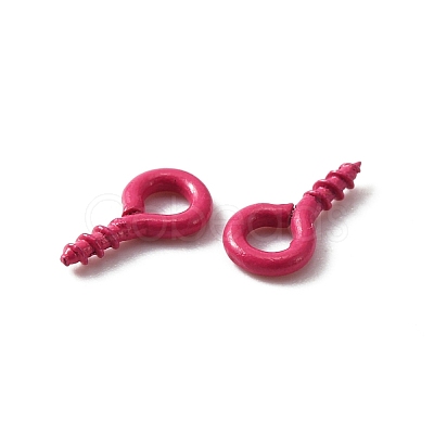 Stoving Varnish 100Pcs Iron Screw Eye Pin Peg Bails FIND-WH0036-29E-1