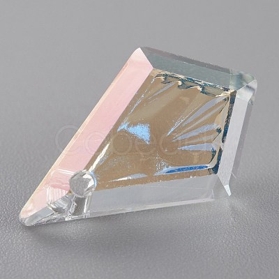 Embossed Glass Rhinestone Pendants GLAA-J101-01B-001MO-1