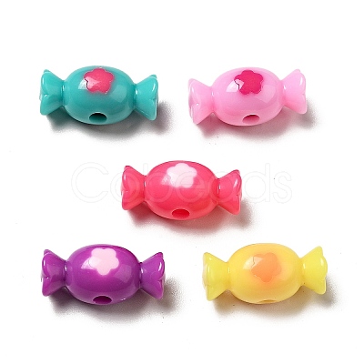Two Tone Opaque Acrylic Beads SACR-K003-04-1